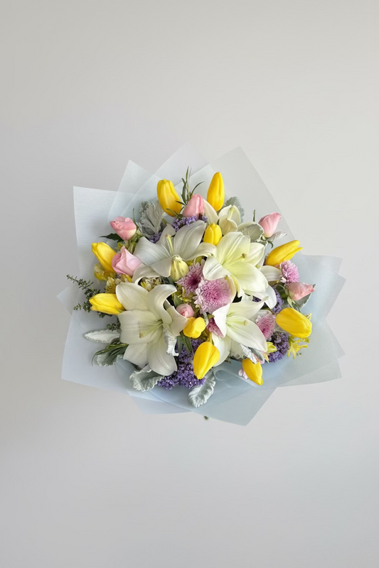 Tulipanes con lilies