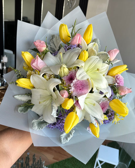 Tulipanes con lilies