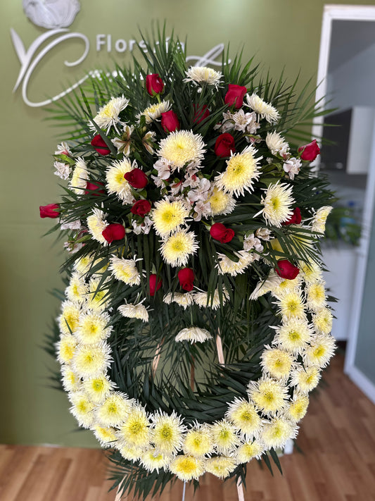 Corona floral eterno amor