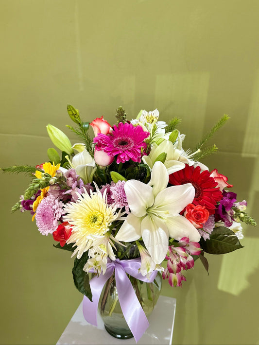 Jarrón de flor variada