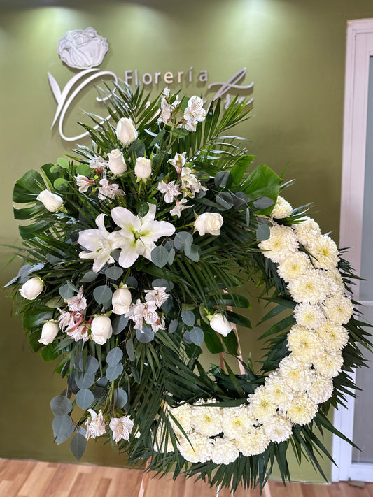 Corona floral con soltura