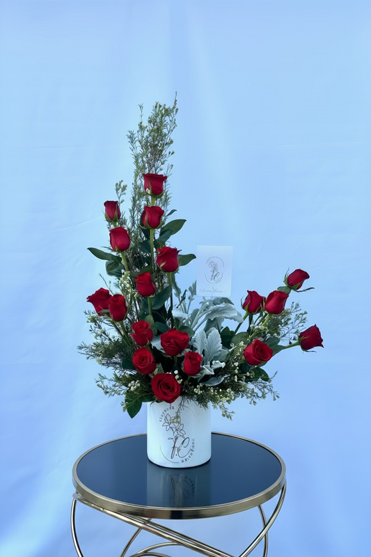 Arreglo de 18 rosas