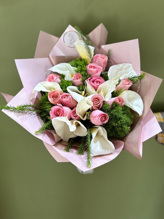 Rosas con alcatraz